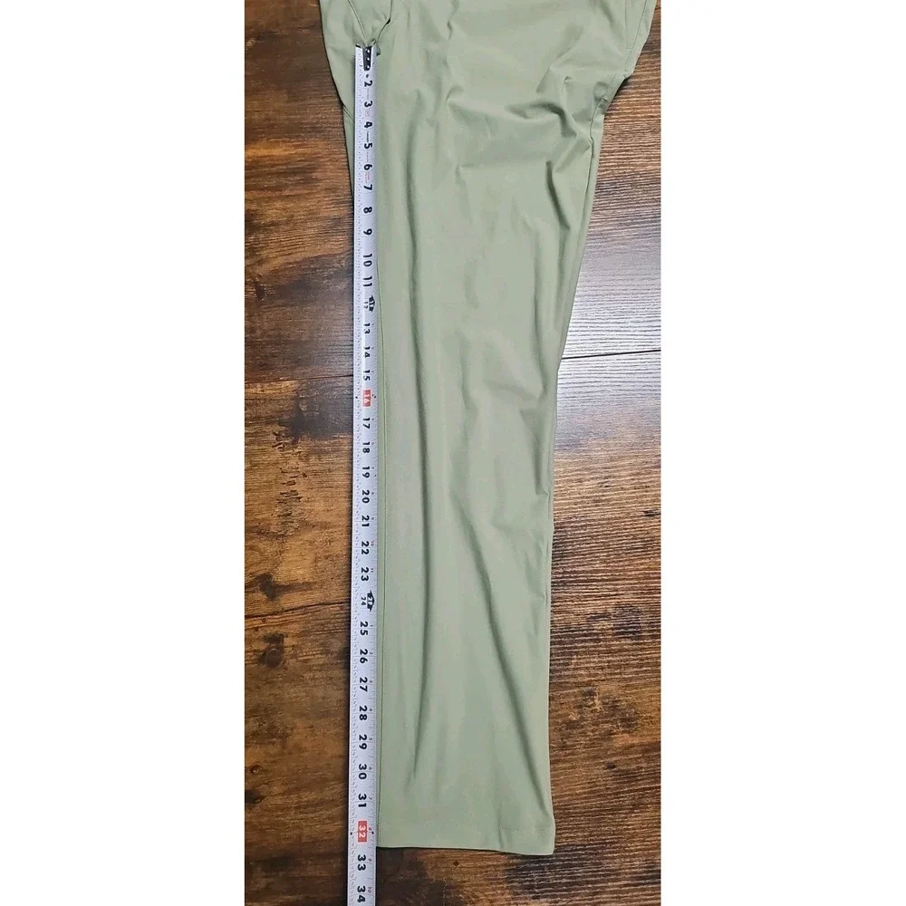 Rhone Commuter Slim Men's 36x32 Sage Green Casual Preppy Performance Golf Pants